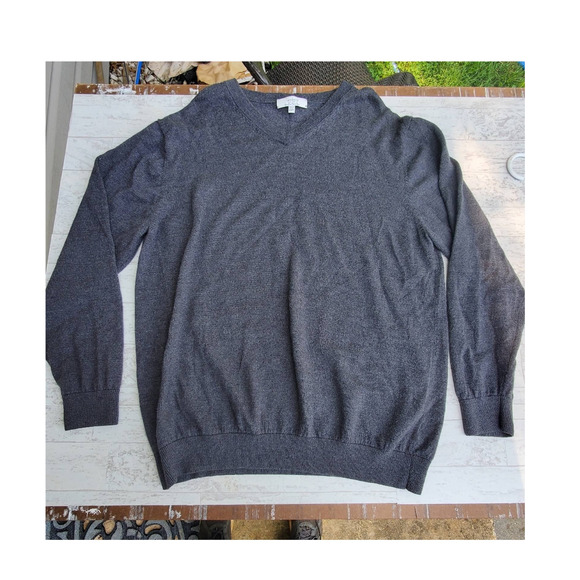 Turnbury Extra Fine Merino Wool V-Neck Sweater 2XT - Picture 1 of 8